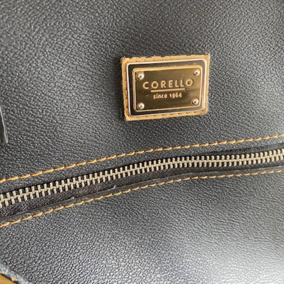 Corello  Black and Yellow Satchel Shoulder Bag - Picture 4 of 6